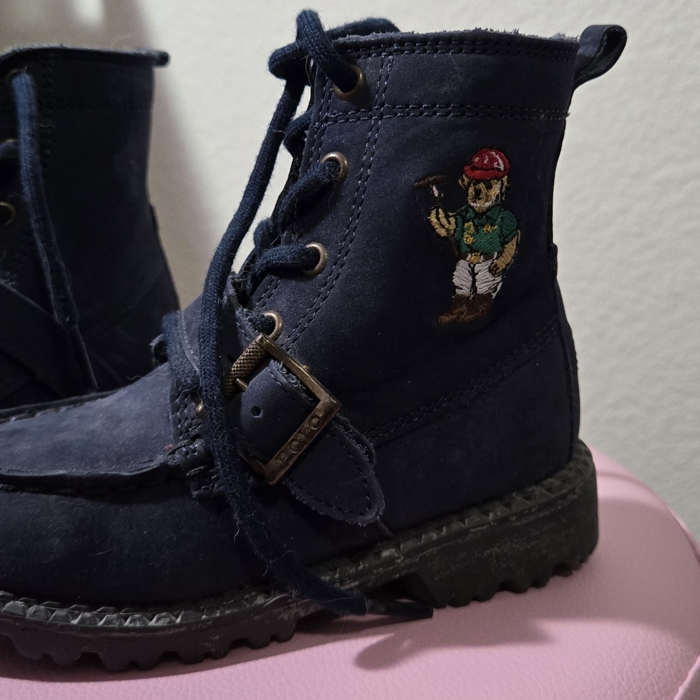 Boys RL Polo Boots With Bear